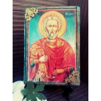 Ръчно изработена икона "Свети Мина"
