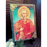Ръчно изработена икона "Свети Мина"